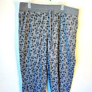Disney Men’s XL Mickey Mouse Print Loungewear Bottoms